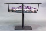 Dark Purple, Amethyst Geode Table - Includes Glass Table Top #212737-3